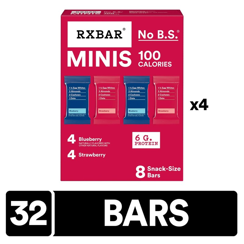 RXBAR Minis Protein Bars, 6g Protein, Gluten Free Snacks, Variety