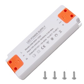 Ultra Thin LED Transformer 60 W, Constant LED Driver, AC 220 V to 12 V 5 A DC, No Flicker, No Noise, Protection Mechanisms Short Circuit, Driver Power Supply for Spotlights, Downlights and Light