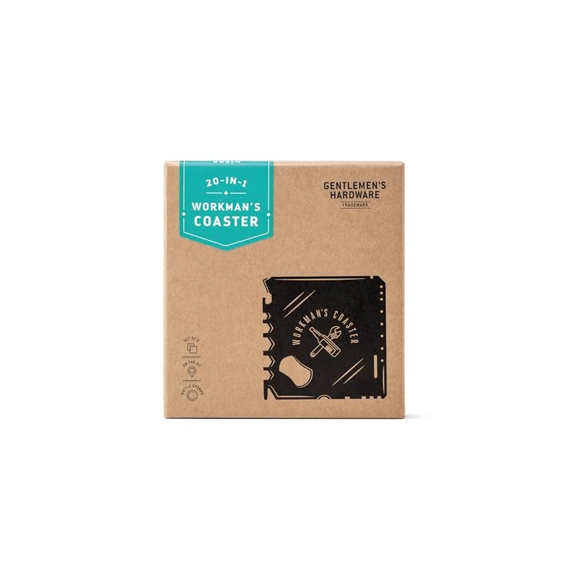 Gentlemen's Hardware Handy 11-in-1 Multi-Tool Workman's Drink Coasters, Set of