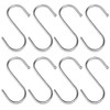 Accessotech 8 x 85mm Stainless Steel S Hooks Kitchen Meat