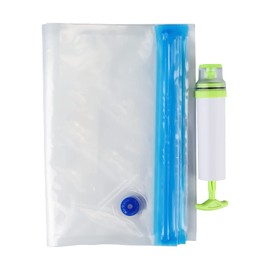 Aufbewahrungsbeutel Reise Vakuum Kompressionsbeutel Wiederverwendbar 6er Set(26x34cm+1 Handpumpe)，Vakuumverpackung für Küche, Reisen, Kleidung