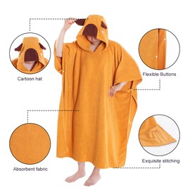 drafform Surf Poncho Changing Towel Surf Robe Plus Size Quick Dry Cover-Up for Women Men