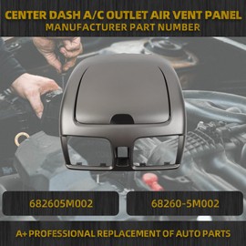 Dasbecan Center Dash A/C Outlet Air Vent Panel Compatible with 2000-2006 Nissan Sentra Cubby Storage Replaces# 682605M002 Gray