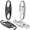 Milifox 4 Pack Zipper Clips Theft Deterrent Double Small Carabiner