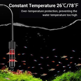 DONGKER Mini Aquarium Heating Rod, 5W/10W/15W USB Small Aquarium Heater, Constant Temperature 26°C (78°F), Aquarium Heater with Overheating Protection for 1-2 Gallon Aquariums