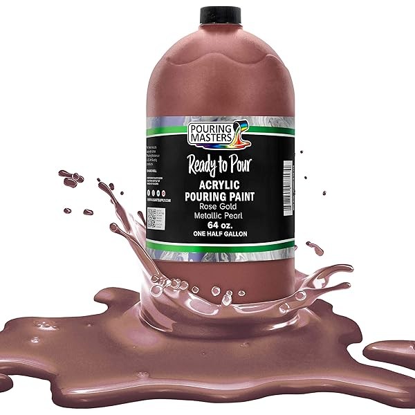 Pouring Masters Rose Gold Metallic Pearl Acrylic Ready to Pour