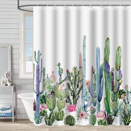 FAIRYGATE Bathroom Curtain Shower Curtain Digital Printing Home Garden Waterproof Shower Curtains Liner Quick-Dry Washable for Shower Stall Bathroom with 12 Hooks B8518