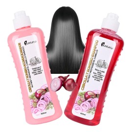 Kit Shampoo De Cebolla Y Acondicionador Cuidado De Cabello