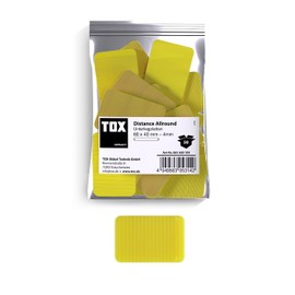 TOX Distance Allround 065600109 Underlay Plates, Plastic Levelling Plates, Load Capacity up to 5 Tonnes, Polypropylene, 60 x 40 x 4 mm, 1 Bag, Pack of 25