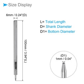CoCud Leather Hole Punch, 1mm Button Dia. 6mm Shank, Steel Round Punch Snap Rivet Setter - (Applications: for Leathercraft DIY Clothing Fabric), 2-Pieces