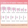French Tip False Toenails Set - 120Pcs Nude Pink Fake