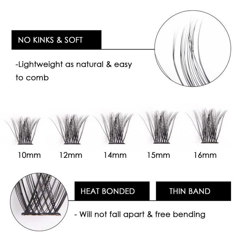 Cluster Lashes 72 Individual Lashes Clusters Eyelash Extensions False Eyelashes