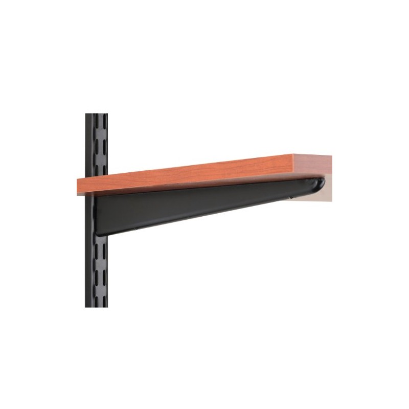 John Sterling 0122-14BK Dual Track Wood Shelf Bracket, 14-Inch, Black