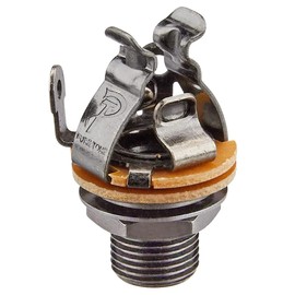 Pure Tone Technologies Pure Tone Multi-Contact 1/4 inch Mono Output Jack | Black Nickel | Dual Tension Grounds & Dual Positive Tips for Optimal Signal, Tone & Lowest Possible Noise