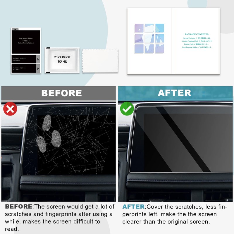 CDEFG Glass Screen Protector for 2021 2022 2023 Tahoe Suburban