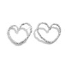 ALRNBY Gold Silver Heart Earrings for Women Dainty Heart Dangle