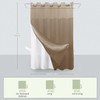 Inhousolu Extra Long No Hook Shower Curtain with Snap in