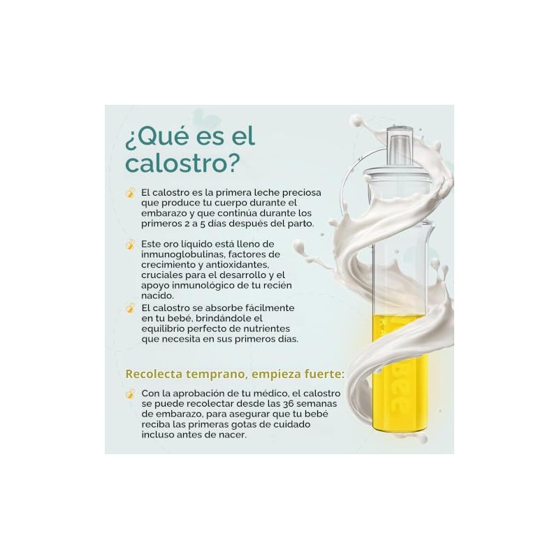 Kit Colector de Calostro Honeybee Baby | Colector Reutilizable de