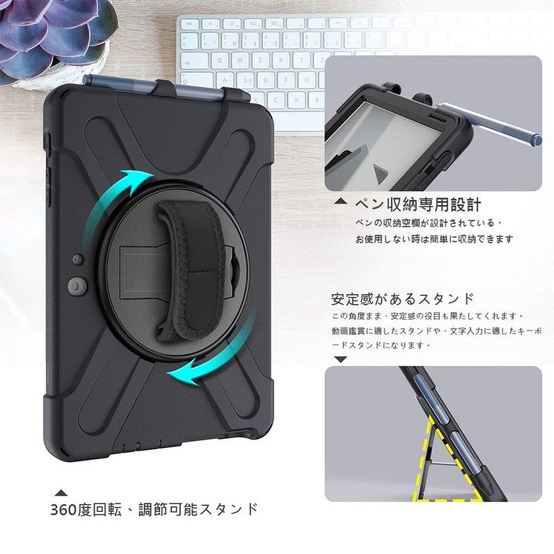 ZenRich Surface Go Gen 4/3/2/1 Case, Heavy Duty Shockproof Pen