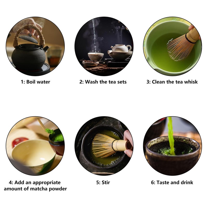 2Pcs Japanese Traditional Matcha Whisk, Handcrafted Bamboo Tea Stirrers, Traditional