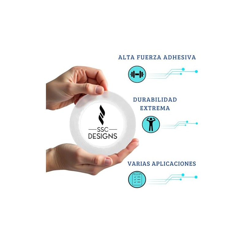 Cinta Adhesiva de Doble Cara Nano 10 ft