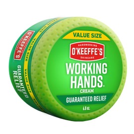 O'Keeffe's Working Hands Hand Cream for Extreme Dryness - 6.8 oz Value Size Jar (1 Pack) - Repairing Skincare for Cracked, Dry Hands