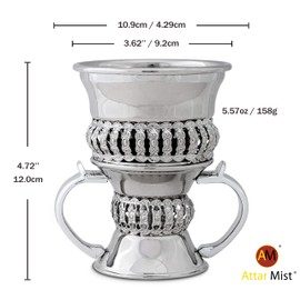 AM Regal Metal Incense Burner - Bakhoor Burner Mubkhara – Frankincense Resin Burner - Ideal for Yoga, Spa & Aromatherapy (Gold, Small)