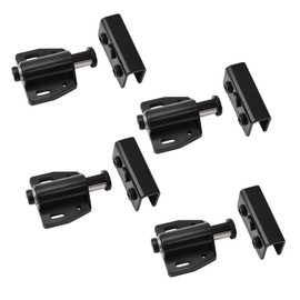 UFURMATE Magnetic Catch for Glass Doors, 4 Pack Push On Adjustable Frameless Single Glass Door Magnetic Touch Latch with Cabinet Clamp, Fits 5-8mm Free-swinging Glass Door