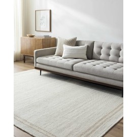 Hauteloom Nimue Wool Hallway, Kitchen Runner Rug - Traditional, Transitional - Ivory, Tan - 2'6" x 8'