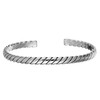 Silverly Women's .925 Sterling Silver Twist Rope Stackable Bangle Bracelet,