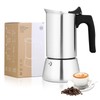 VONATES Stovetop Espresso Maker Stainless Steel Moka Pot, 9 cup