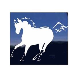 Galloping Dun Horse Trailer Vinyl Window Decal Sticker