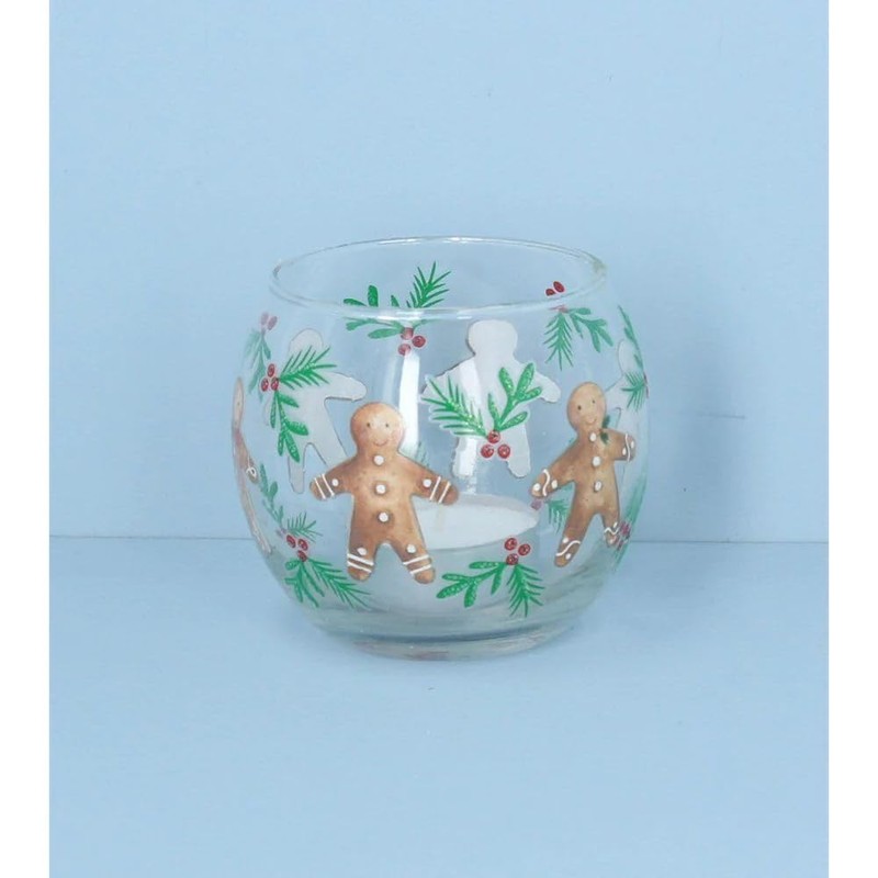 Gisela Graham Gingerbread Man Night Light Pot 51124 Gingerbread