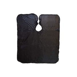 Betty Dain Jumbo Shampoo Cape, 45" W x 54" L, Waterproof and Stain-resistant Vinyl, Soft Nylon Neckband, Touch-and-close Fastener, Machine Washable, Black