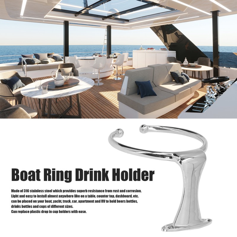 Boat Ring Drink Holder Marine 316 Stainless Steel Ring Cup
