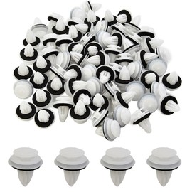 50 PCS White Car Trim Clips,Car Body Trim Clips Kit, Auto Panel Fixing Plastic Fastener for Car Interior Doors Bumper,Outer Protection Plate Buckle Parts