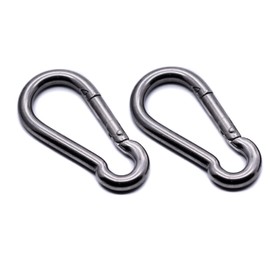 Pack of 2 - Carabiner snap hook 316 A4 stainless steel marine grade 40mm, 50mm, 60mm, 70mm, 80mm, 100mm, 120mm, 140mm (12mm x 140mm)