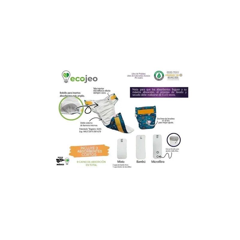 3 Pañales Ecopipo Estampados Unitalla 0-3a Envio Gratis