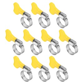 PATIKIL 10 Pcs 13-19mm Stainless Steel Hose Clamp Adjustable Bolt Hose Clamps