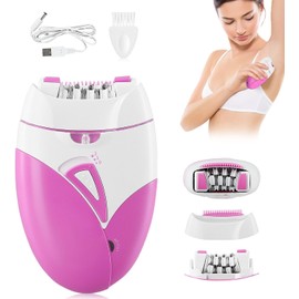 Epilator for Women, Smooth Glide Epilator Facial Hair Remover for Women with 2 Speed & LED Light, Electric Epilator for Women Facial Hair Removal Suitable for Face, Bikini Areas, Underarms, Arms, Legs