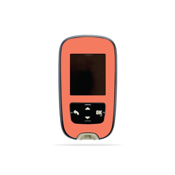MightySkins Skin Compatible with Accu-Chek Guide - Solid Salmon |
