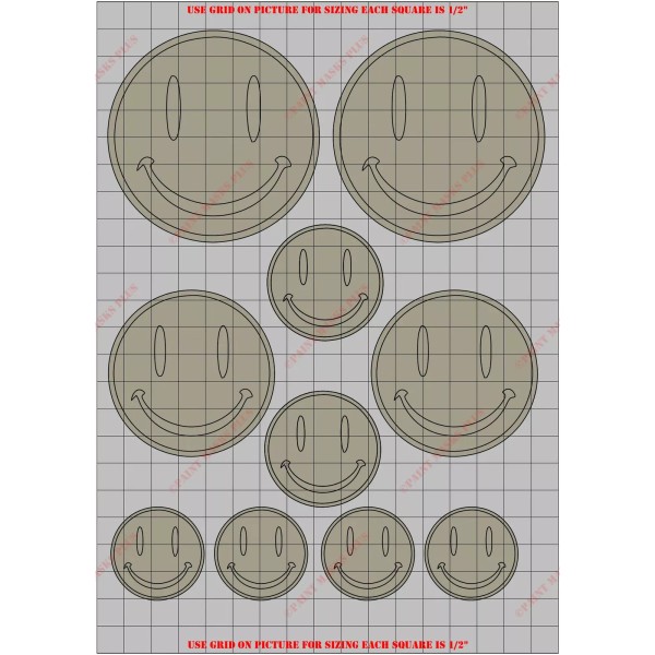 Paint Masks Plus GEN6054S Smiley Face Solvent Based Vinyl Masking/