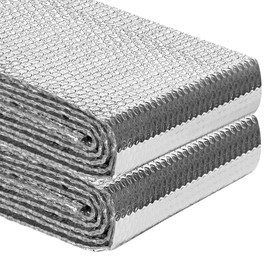 Reflective Insulation Roll 59inch x 10Ft Double Bubble Reflective Aluminum Foil Wrap Insulating Sheet Thermal Shield Radiant Barrier for Winter RV Window Thermal Cold Insulation Summer Heat - Silver