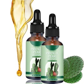 Kaktusfeigenkernöl & Vitamin E Öl, Ätherische Öle & Massageöl Spendet Trockener Haut Feuchtigkeit & Anit-Fältchen, Haaröl für Kosmetik, Körperöl & Gesichtsöl für Haut-Haare-Nägel, 2PCS