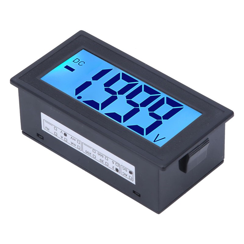 DC Digital Voltmeter, YB5135DB LCD Display Blue Backlight AC100-240V High