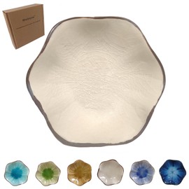 Coffee Spoon Rest for Coffee Bar Accessories, Small Spoon Rest for Coffee Station, Flower Ceramic Tea Spoon Rest Tea Spoon Holder Teaspoon Rest, 1 PC (Ice Cracks, Cream White)