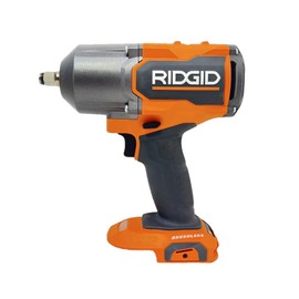 RIDGID 18V Brushless Cordless 4-Mode 1/2 in. High-Torque Impact Wrench (Tool Only), Orange (Renewed)
