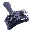 TUOREN Percussion Heel Tambourine with Steel Jingles for Guitar Cajon