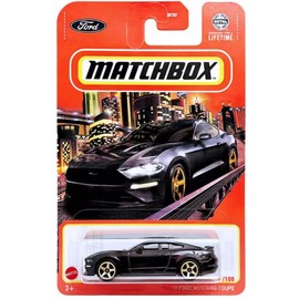 Matchbox '19 Ford Mustang Coupe, Black, 1:64 Scale Diecast, 98/100
