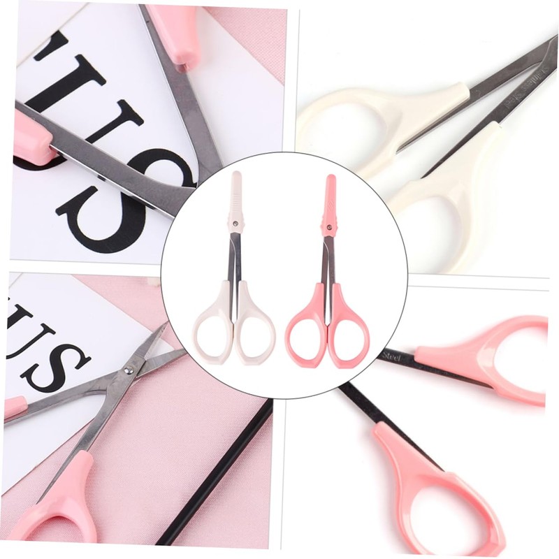 Ipetboom 3sets 2pcs High Scissors Eyebrow Eyelash Trimmer with Ergonomic